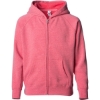 Custom Youth Lightweight Special Blend Raglan Zip Hood Pomegranate
