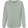 Custom Womens California Wave Wash Crewneck Sweatshirt Sage