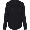 Custom Women’s Lightweight California Wave Wash Hooded Sweatshirt Black
