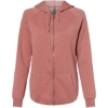 Custom Womens California Wave Wash Full-Zip Hooded Sweatshirt Dusty Rose