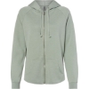 Custom Womens California Wave Wash Full-Zip Hooded Sweatshirt Sage