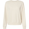 Custom Womens California Wave Wash Sunday Crewneck Sweatshirt Bone