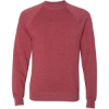 Custom Unisex Special Blend Raglan Crewneck Sweatshirt Crimson