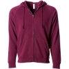 Custom Unisex Special Blend Raglan Full-Zip Hooded Sweatshirt Maroon