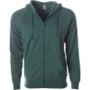 Custom Unisex Special Blend Raglan Full-Zip Hooded Sweatshirt Moss