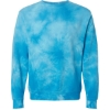 Custom Unisex Midweight Tie-Dyed Crewneck Sweatshirt Tie Dye Aqua Blue