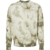 Custom Unisex Midweight Tie-Dyed Crewneck Sweatshirt Tie Dye Olive