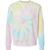 Custom Unisex Midweight Tie-Dyed Crewneck Sweatshirt Tie Dye Sunset Swirl