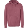 Custom Unisex Midweight Pigment-Dyed Hooded Sweatshirt Pigment Maroon