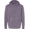 Custom Unisex Midweight Pigment-Dyed Hooded Sweatshirt Pigment Plum