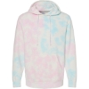 Custom Unisex Midweight Tie-Dyed Hooded Sweatshirt Tie Dye Cotton Candy