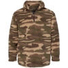 Custom Unisex Sherpa Fleece Quarter-Zip Pullover Desert Camo