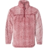 Custom Unisex Sherpa Fleece Quarter-Zip Pullover Frosty Garnet