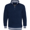 Custom Unisex Varsity Sherpa Quarter-Zip Pullover Navy