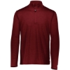 Custom Mens Striated Quarter-Zip Pullover Cardinal