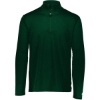 Custom Mens Striated Quarter-Zip Pullover Dark Green