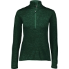 Custom Womens Striated Quarter-Zip Pullover Dark Green