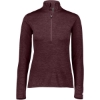 Custom Womens Striated Quarter-Zip Pullover Maroon