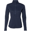 Custom Womens Striated Quarter-Zip Pullover Navy