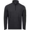 Custom Mens Performance Cadet Collar Quarter-Zip Pullover Black