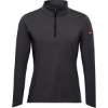Custom Womens Performance Cadet Collar Quarter-Zip Pullover Black
