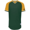 Custom Youth Classic V-Neck Jersey Dark Green/ Gold/ White