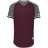 Custom Youth Classic V-Neck Jersey Maroon/ Steel/ White