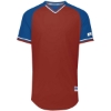 Custom Youth Classic V-Neck Jersey True Red/ Royal/ White