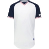 Custom Youth Classic V-Neck Jersey White/ Navy/ True Red