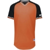 Custom Unisex Classic V-Neck Jersey Burnt Orange/ Black/ White