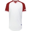 Custom Unisex Classic V-Neck Jersey White/ True Red/ White