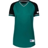 Custom Womens Classic V-Neck Jersey Aqua/ Black/ White