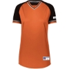Custom Womens Classic V-Neck Jersey Burnt Orange/ Black/ White