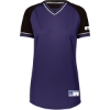 Custom Womens Classic V-Neck Jersey Purple/ Black/ White