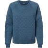Custom Womens Quilted Crewneck Pullover Indigo