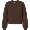 Custom Womens ReFlex Fleece Crewneck Sweatshirt Brown