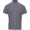 Custom Mens Microcheck Gingham Cotton Shirt Black/ White