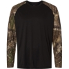 Custom Unisex Realtree® Performance Colorblocked Long Sleeve T-Shirt Camo/ Black