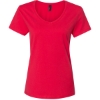 Custom Womens Perfect-T V-Neck T-Shirt Athletic Red