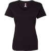 Custom Womens Perfect-T V-Neck T-Shirt Black
