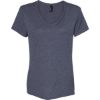 Custom Womens Perfect-T V-Neck T-Shirt Charcoal Heather