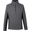 Custom Mens Constant Half-Zip Sweater Fleece Pullover Polar/ Black