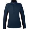 Custom Womens Constant Half-Zip Sweater Fleece Pullover Frontier/ Black