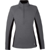 Custom Womens Constant Half-Zip Sweater Fleece Pullover Polar/ Black