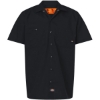 Custom Mens Industrial Short Sleeve Work Shirt Black