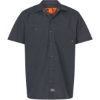 Custom Mens Industrial Short Sleeve Work Shirt Dark Charcoal