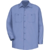 Custom Mens Cotton Uniform Shirt Light Blue