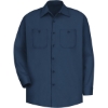 Custom Mens Tall Cotton Uniform Shirt Navy