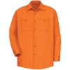 Custom Mens Tall Cotton Uniform Shirt Orange