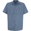 Custom Mens Cotton Short Sleeve Uniform Shirt Postman Blue